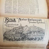 The Natural Method of Healing-Friedrich Eduard Bilz  (1890's) Rare Vintage German Hardback
