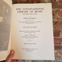 The International Library of Music for Home and Studio 1934 - Lot of 6 Volumes- The  University Society  HB