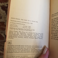 The Diary of a Young Girl - Anne Frank, Eleanor Roosevelt 1969 Pocket Books paperback