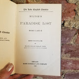 Paradise Lost - John Milton 1906 Lake English Classics -Scott, Foresman & Co vintage hardback