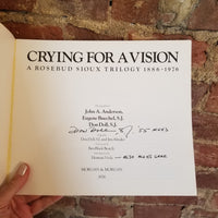 Crying for a Vision: A Rosebud Sioux Trilogy, 1886-1976 - J.A. Anderson, Don Doll 1976 Mid-America Arts Alliance SIGNED vintage PB