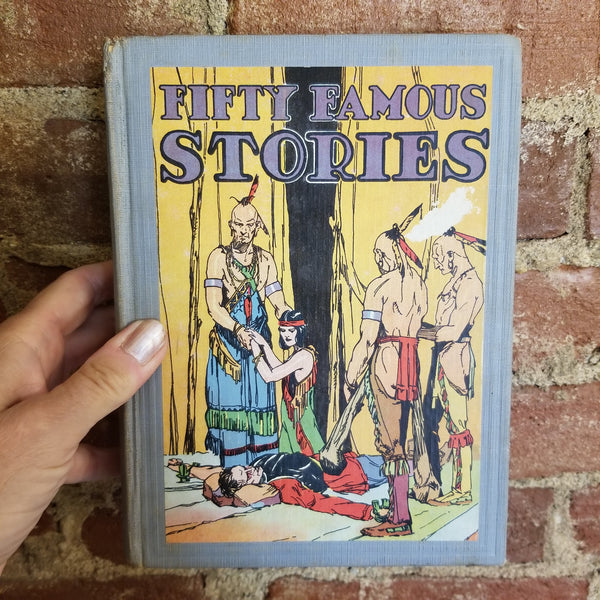 Fifty Famous Stories - Samuel E. Lowe 1920 Whitman Publishing Co vintage hardback