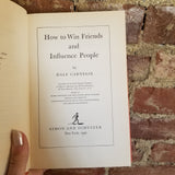 How to Win Friends and Influence People - Dale Carnegie 1950 Simon  & Schuster 60th vintage hardback
