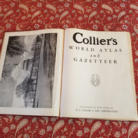 Collier's World Atlas and Gazetteer -1939 PF Collier vintage hardcover