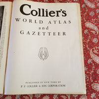 Collier's World Atlas and Gazetteer -1939 PF Collier vintage hardcover