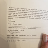 The Beginning Place - Ursula K. Le Guin 1980 Harper & Row 1st edition HBDJ