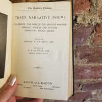 Three Narrative Poems - George A. Waltrous 1924 Allyn & Bacon vintage HB