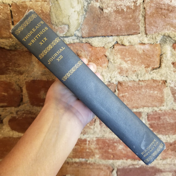 The Writings of Henry David Thoreau, Volume XIX Journal XIII - 1906 Houghton Mifflin and Co vintage HB6
