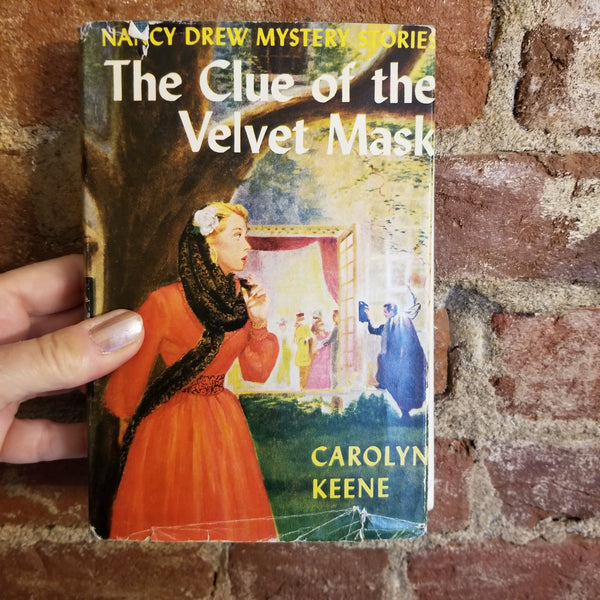 The Clue of the Velvet Mask #30- Carolyn Keene 1953 Grosset & Dunlap vintage HBDJ