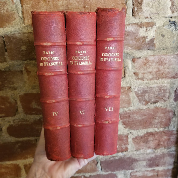 Conciones In Evangelia Volumes IV, VI, VIII -R.P. Mathias Faber 1924 vintage Latin Hardback