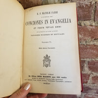 Conciones In Evangelia Volumes IV, VI, VIII -R.P. Mathias Faber 1924 vintage Latin Hardback