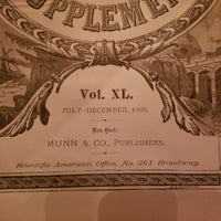 Scientific American Supplement Vol. XL July- December 1895 Munn & Co leatherbound  vintage HB