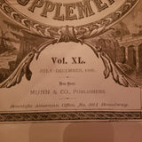 Scientific American Supplement Vol. XL July- December 1895 Munn & Co leatherbound  vintage HB