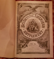 Scientific American Supplement Vol. XL July- December 1895 Munn & Co leatherbound  vintage HB