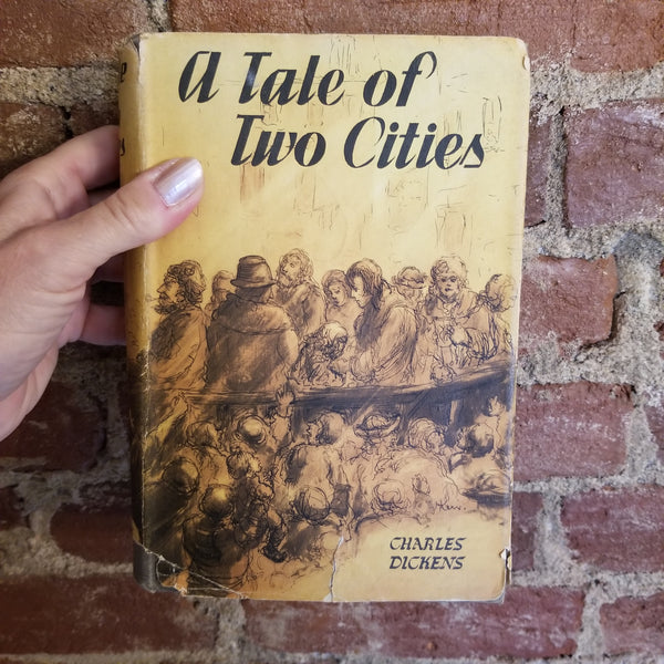 A Tale of Two Cities - Charles Dickens 1949 William Collins & Co Ltd UK edition vintage HBDJ