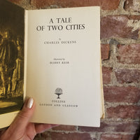 A Tale of Two Cities - Charles Dickens 1949 William Collins & Co Ltd UK edition vintage HBDJ