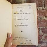 The Last of the Mohican’s - James Fenimore Cooper - John Wanamaker vintage HB