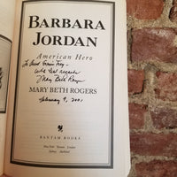 Barbara Jordan: American Hero - Mary Beth Rogers 2000 Bantam SIGNED paperback