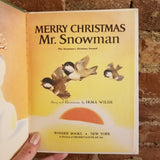 Merry Christmas Mr. Snowman - Irma Wilde 1978 Wonder Books vintage HB