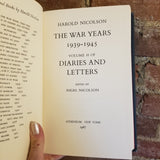 Diaries and Letters, Vol. 2: The War Years, 1939-1945 - Harold Nicolson 1967 Atheneum Press vintage HB