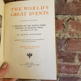 The World's Great Events Volume 2 Medieval - Esther Singleton 1903 PF Collier vintage HB