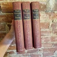 Royal Romances of History Volumes 1-3 -Lyndon Orr 1912 Walter J Black vintage HB