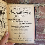 Audels New Automobile Guide for Mechanics, Operators and Servicemen - Frank Graham 1963 Theo Audel & Co vintage HB