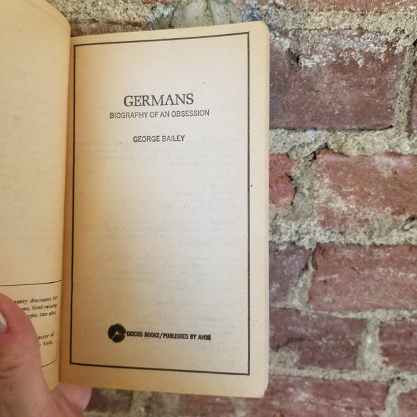 Germans: The Biography of an Obsession - George Bailey 1974 Discus Boo ...