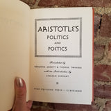 Politics and Poetics - Aristotle, Benjamin Jowett - 1952 Fine Editions Press vintage HB