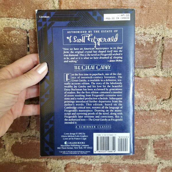 the great gatsby book back cover