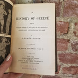 George Grote's History of Greece. Volume I & III - John W Lovell vintage HB