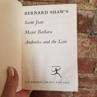 Saint Joan/Major Barbara/Androcles and the Lion - George Bernard Shaw 1941 Modern Library vintage HBDJ