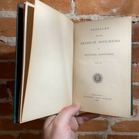 Passages from the American Notebooks Vol. 2 - Nathanial Hawthorne - 1868 Ticknor and Fields Hardback