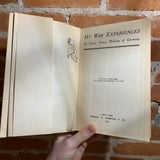 My War Experiences - Crown Prince William of Germany (1923 edition with maps included inside)