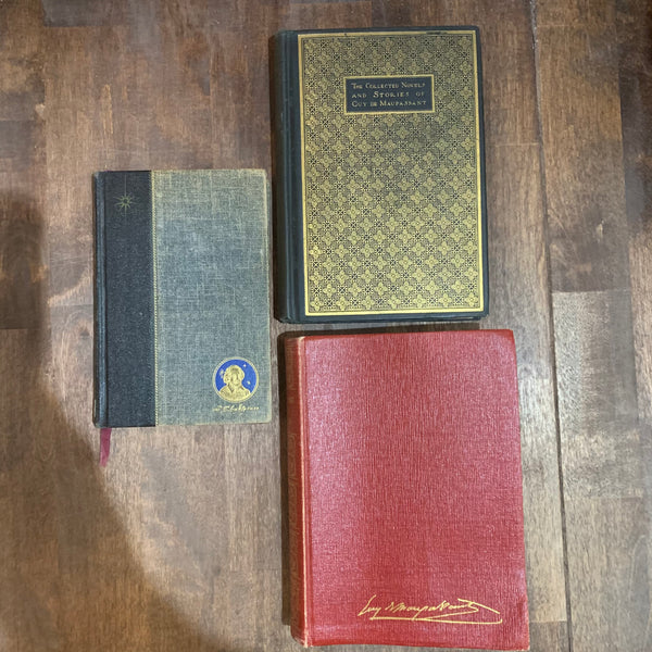 Guy De Maupassant 3 Vintage Book Bundle Lot - A Women's Heart / The Pedlar 1903 / 1951 / 1926