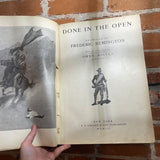 Done In The Open - Owen Wister - 1903 Giant Vintage Rare Illustrated Oversized Hardback