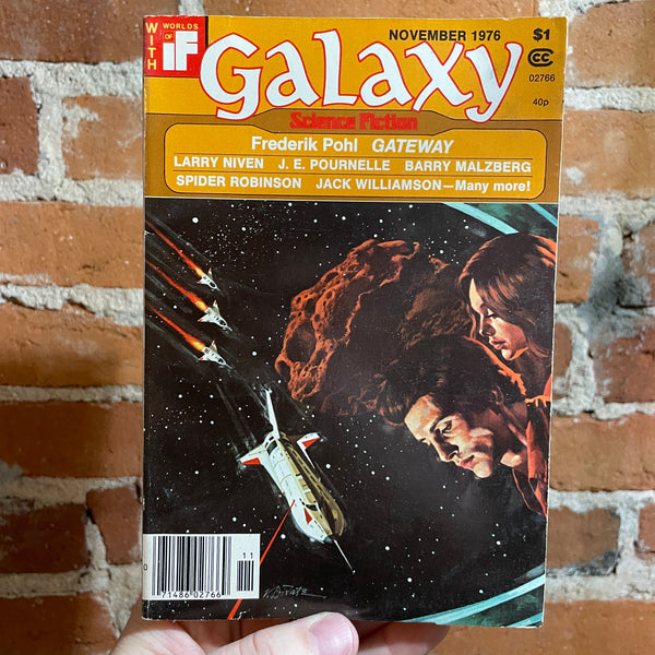 Galaxy Science Fiction Magazine - November 1976 - Gateway - Frederik Pohl - Vincent DiFate Cover