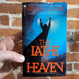 The Lathe of Heaven - Ursula K. Le Guin blue 1973 8th printing Avon paperback PBS Cover