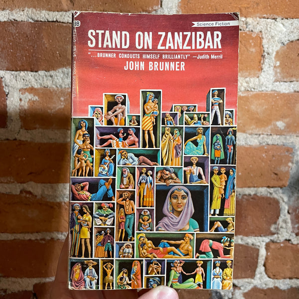 Stand On Zanzibar - John Brunner - 1969 Ballantine Books Paperback - Steele Savage Cover