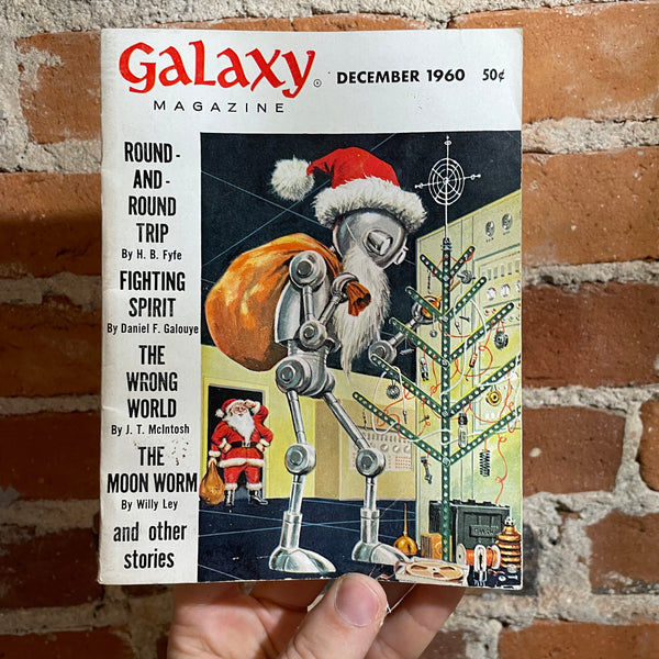 Galaxy Magazine December 1960 - Christmas Robot Ed Emshwiller Cover