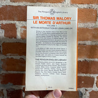 Le Morte D’Arthur Vol. 1 & 2 - Sir Thomas Malory - 1969 Penguin Library Paperback