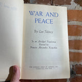 War and Peace - Leo Tolstoy, 1949 Translation: Alexandra Kropotkin, Hardcover