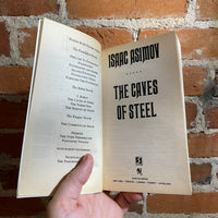 The Caves of Steel - Isaac Asimov - 1991 Bantam Books Paperback - Stephen Youll Cover