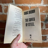 The Caves of Steel - Isaac Asimov - 1991 Bantam Books Paperback - Stephen Youll Cover