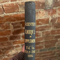 Scientific American Supplement Vol. XL July- December 1895 Munn & Co leatherbound  vintage HB