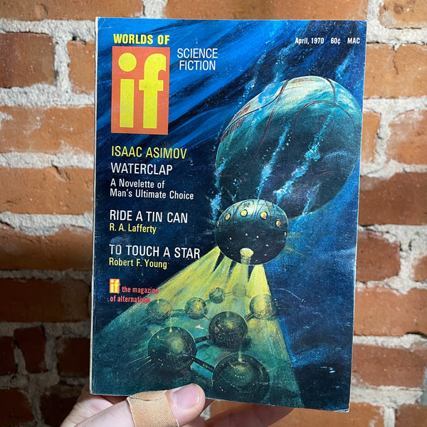 Worlds of If, July-August 1972 - Waterclap - Isaac Asimov / Gene Wolfe - Jack Gaughan Cover