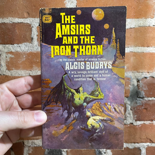 The Amsirs and the Iron Thorn - Algis Budrys 1966 Frank Frazetta Cover Fawcett Paperback