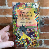 Dragons, Elves, and Heroes - Edited by Lin Carter - 1969 First Printing - Sheryl Slavitt Cover Ballantine Paperback